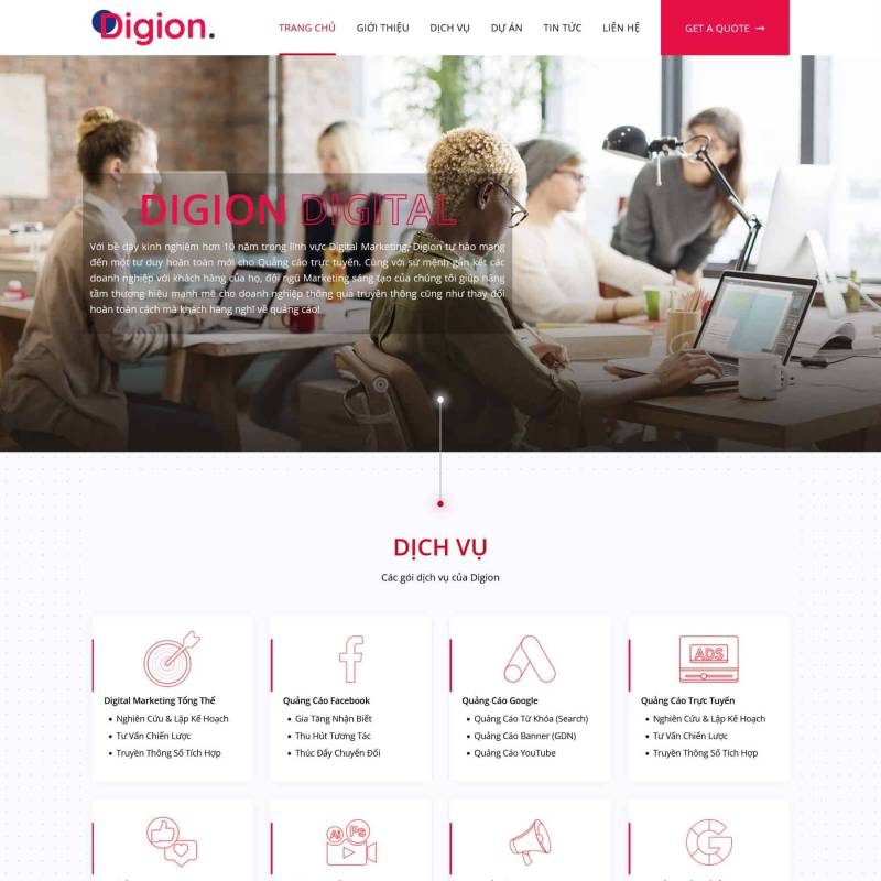  Theme WordPress công ty Agency Digital Marketing Online – DigiOn