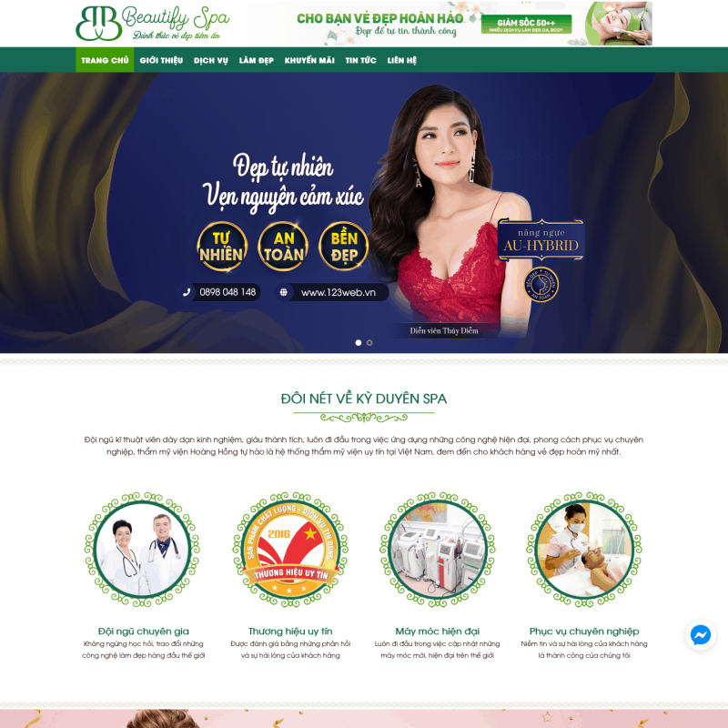  Theme wp siêu đẹp phù hợp cho thẩm mỹ viện – WEB115