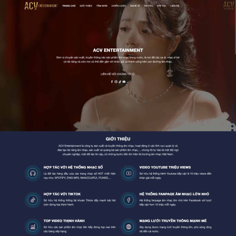  Theme wordpress công ty truyền thông ACV Entertainment