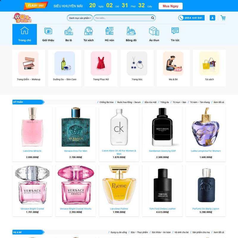  Theme wordpress bán nước hoa mỹ phẩm