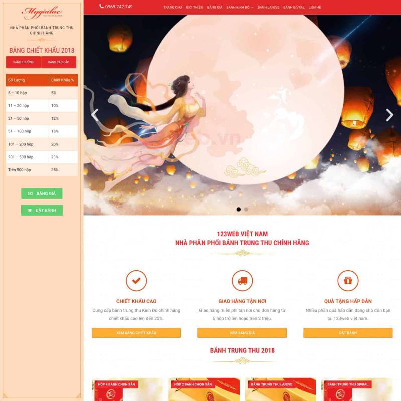  Theme wordpress bán bánh trung thu cổ truyền – WEB026