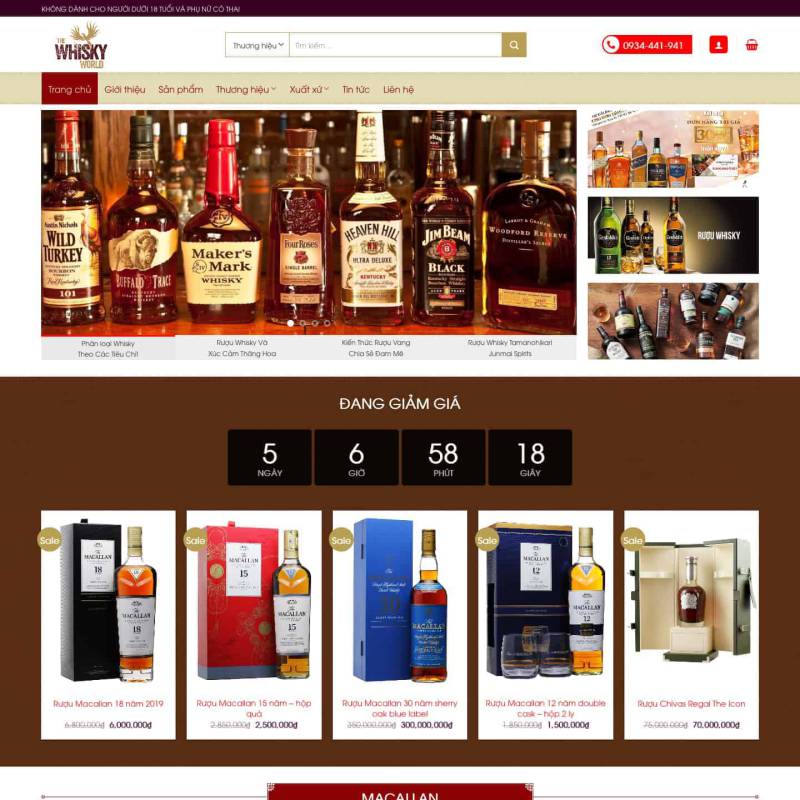  Theme wordpress cửa hàng bán Rượu Whisky