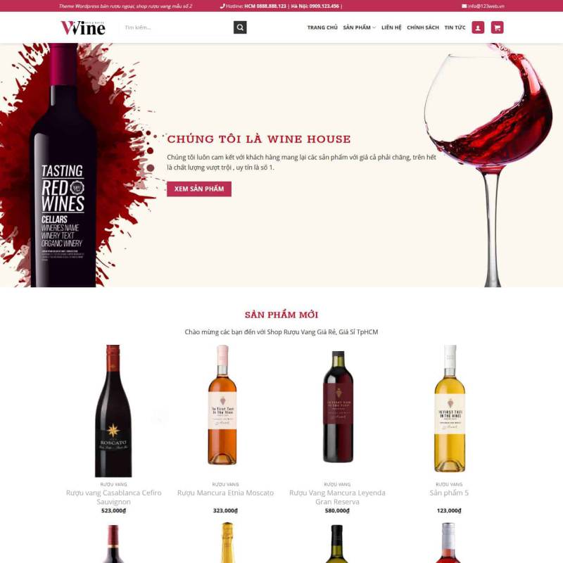  Theme wordpress rượu ngoại rượu vang 2 – Wine House