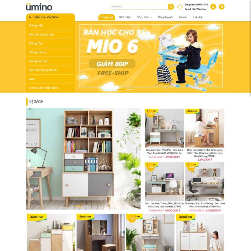  Theme wordpress nội thất mẫu số 9 – Umino