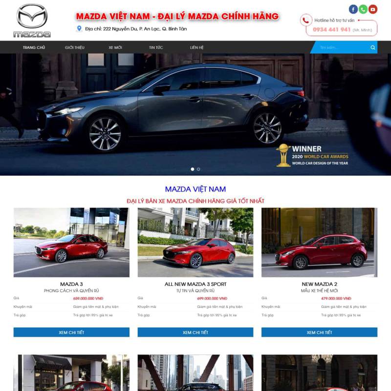  Theme wordpress bán xe Mazda siêu đẹp