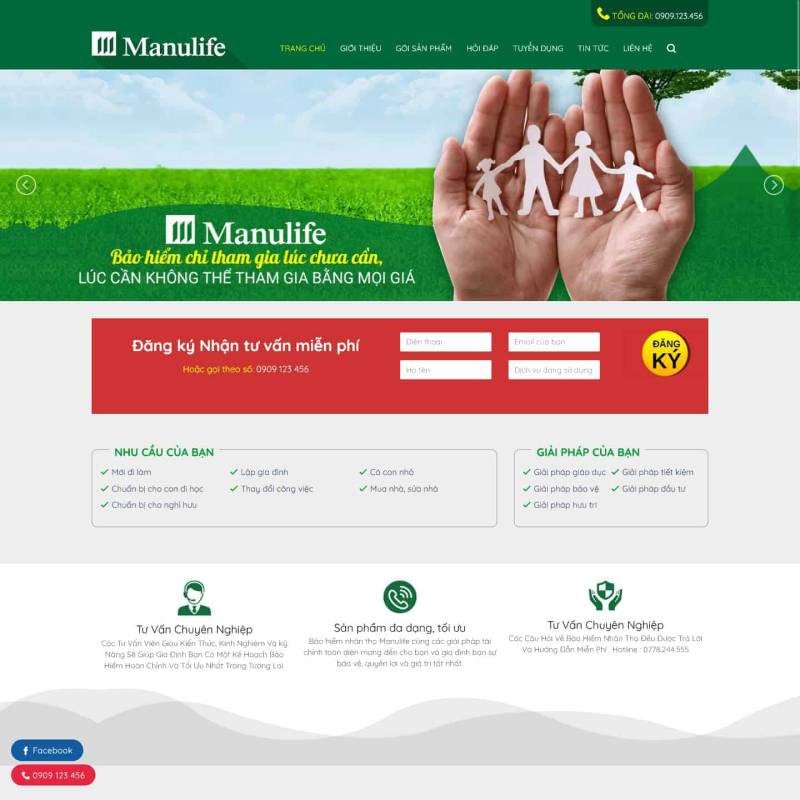  Theme wordpress bảo hiểm nhân thọ Manulife