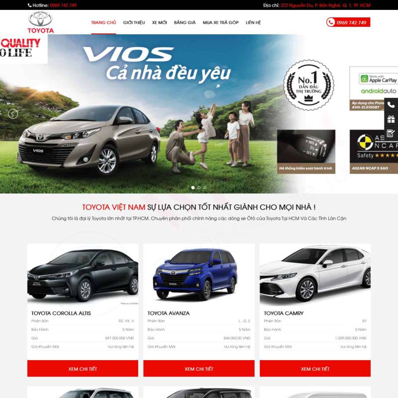  Theme wordpress đại lý Toyota Việt Nam – WEB162