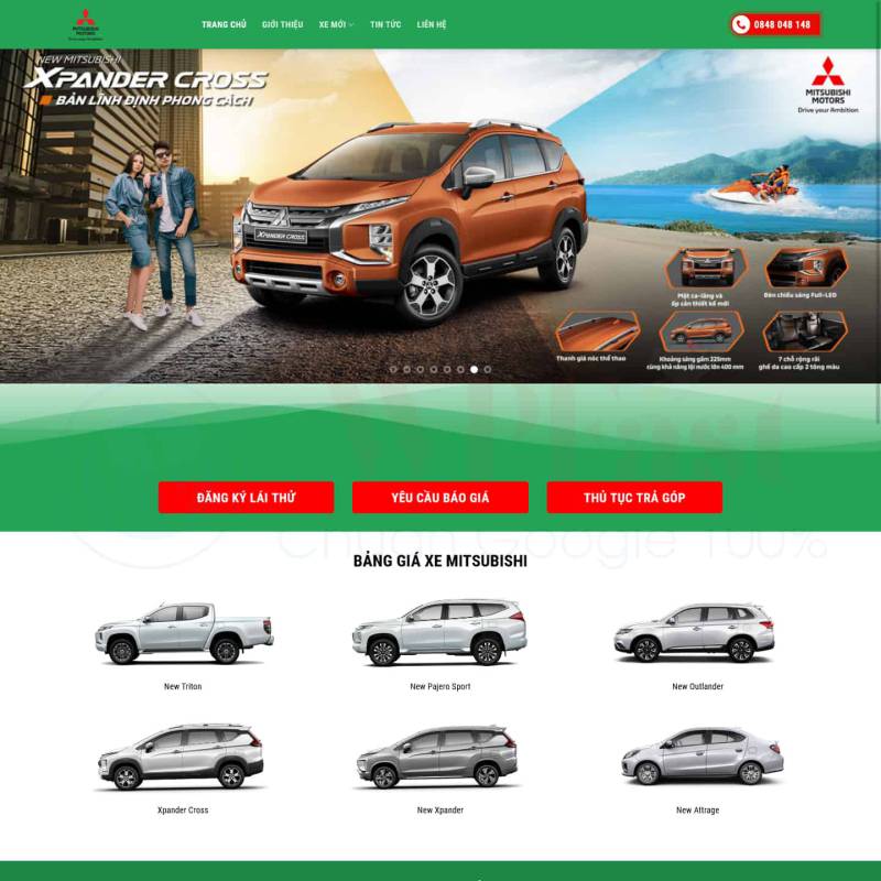  Theme wordpress bán xe Mitsubishi đẹp, chuyên nghiệp