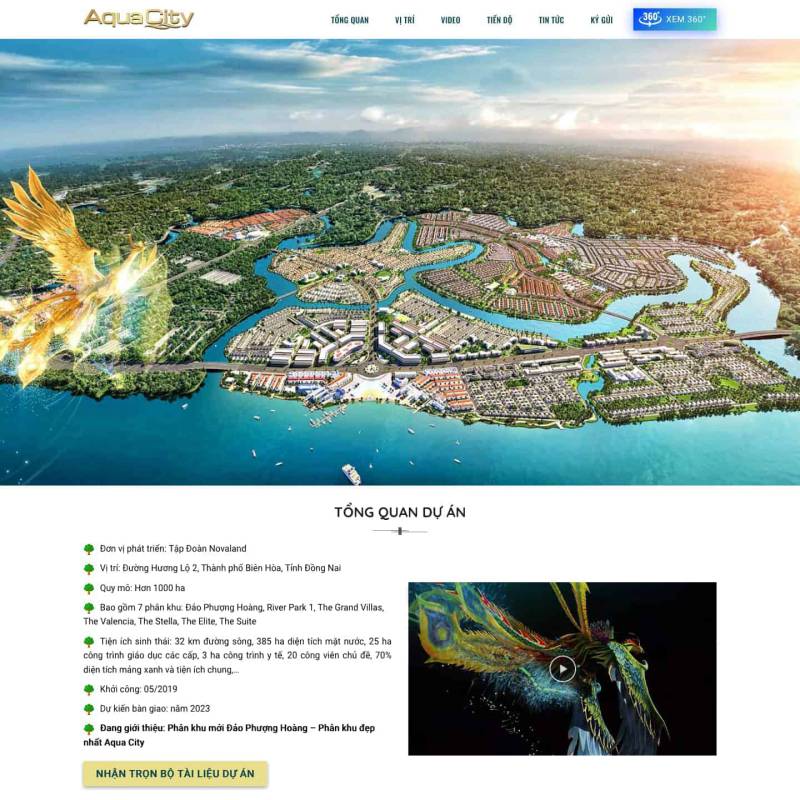  Theme wordpress bất động sản giống Đô thị Aqua City