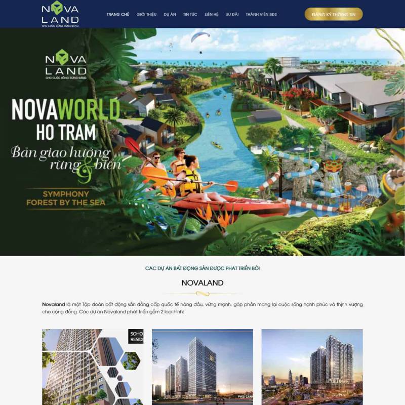  Theme wordpress bất động sản Novaland