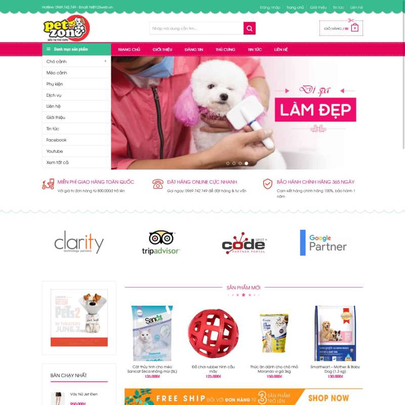  Theme wordpress shop thú cưng đẹp