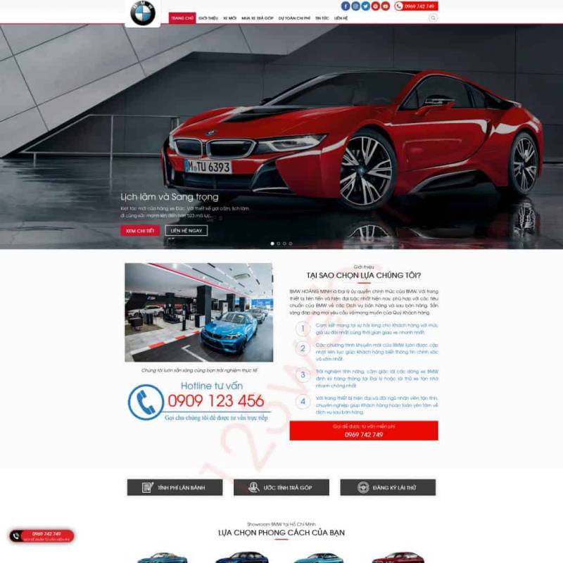  Theme wordpress bán xe ô tô BMW sang trọng – WEB131