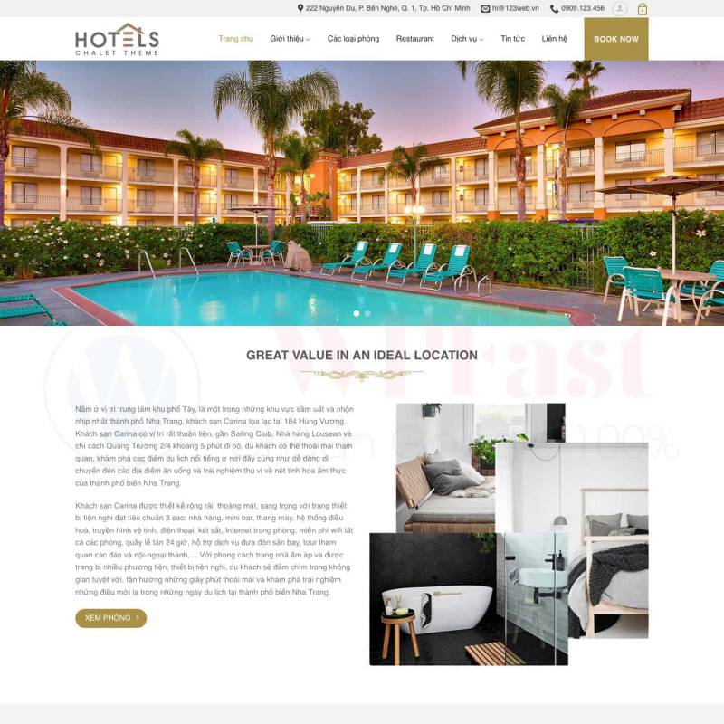  Theme wordpress giới thiệu khách sạn chuyên nghiệp