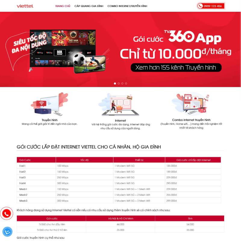  Theme wordpress lắp wifi viettel, internet viettel